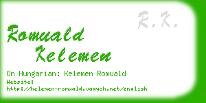 romuald kelemen business card